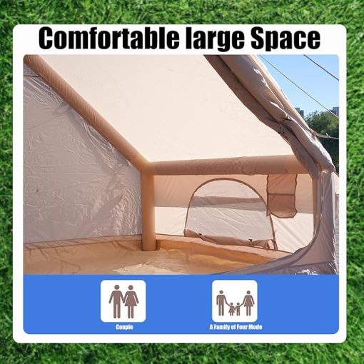 Inflatable Camping Tent with Pump, Easy Setup Air Glamping Tent - Image 2