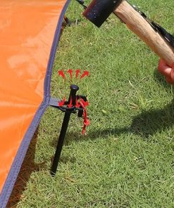 Durable 6Pcs Tent Stakes with Storage Bag for Camping Easy Use 2