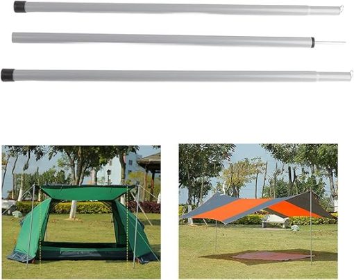 Adjustable Tarp Poles for Tent Replacement Canopy Outdoor Support - Image 2