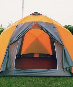 Double Layer 3 Door 6 Corner Camping Tent for Outdoor Adventures 2