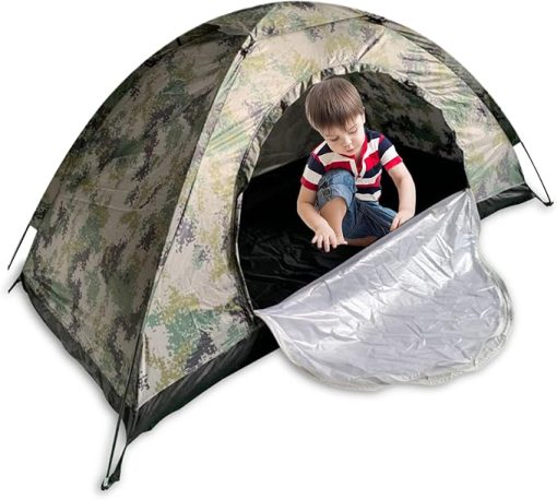 Portable Waterproof One Person Tent for Camping and Hiking Trips - Image 2