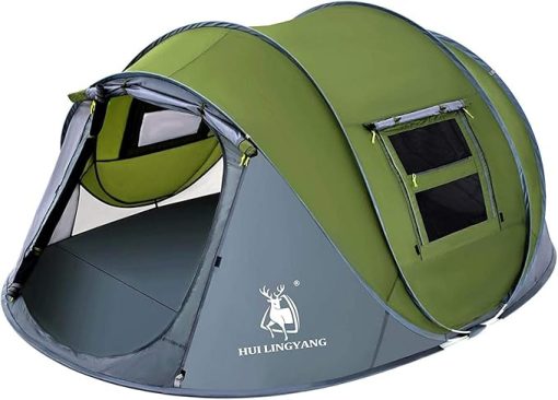 4 Person Pop Up Tent Automatic Setup Instant Sun Shelter for Beach