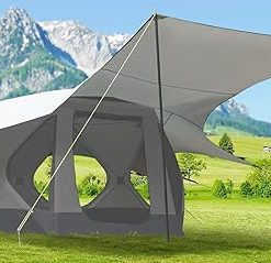4 to 6 Person Waterproof Camping Tent with Canopy and Windows