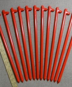 Heavy Duty Steel Tent Stakes 18 Inches Long 12 Pack 2