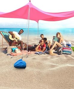 10x10FT Beach Tent Canopy with UPF50 UV Protection and Sandbags