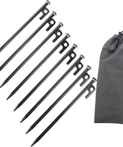 VICASKY Outdoor Tent Stakes with Glow Ring for Camping and Hiking