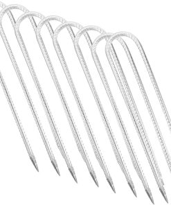 Heavy Duty 8pcs U-Shaped Ground Stakes for Garden and Yard Use
