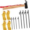 30pcs Camping Tent Stakes Outdoor Beach Picnic Accessories Silver Iron 4