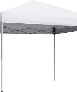 10 x 10 ” Pop-Up Canopy Tent Sun Protection Waterproof Instant Shelter Portable Folding Canopy with Roller Carry Bag, White