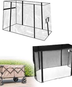 Camping Trolley Cart Covers with Zippered Canopy for Wagons 2