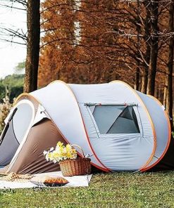 Automatic Pop-Up Tunnel Tent for 5-6 People Lightweight Rainproof Outdoors 2