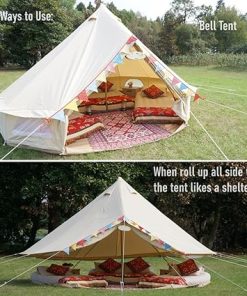 Luxury Cotton Canvas Glamping Safari Tent for Family Camping 2