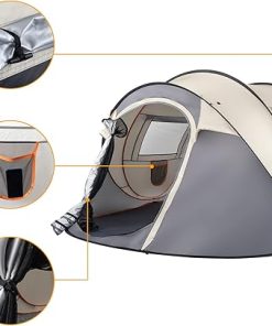 Spacious 4 Person Pop-Up Camping Tent for Easy Setup and Ventilation 2