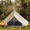 Spacious 6 Person Camping Tent with Compartments Easy Setup Gray Orange 3