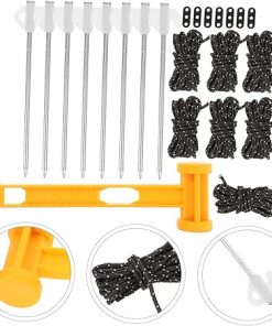 Popetpop Tent Rod Stakes Garden Stake Set for Camping and Beach Use 2