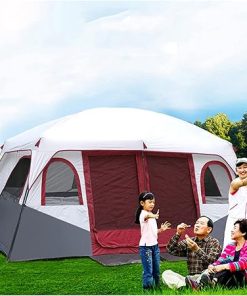 12 Person Waterproof Camping Tent with 2 Bedrooms for Outdoor Use