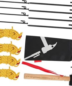 Heavy Duty Wooden Hammer Stakes for Secure Camping Tent Setup