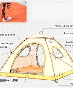 Lightweight 3-4 Person Waterproof Tent for Outdoor Travel and Camping 2