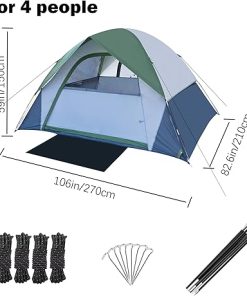 Waterproof Pop Up Camping Tent for 2-4 People – Instant Setup 2