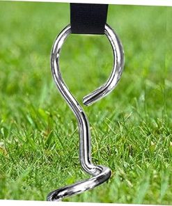 Galvanized Tent Ground Pegs Set for Easy Insertion Dog Anchors 2