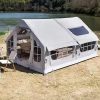 6 Person Waterproof Family Camping Tent with 3 Doors and Divided Room 3