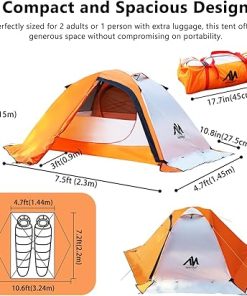 Lightweight Waterproof Winter Camping Tent for 2 Person Backpacking 2
