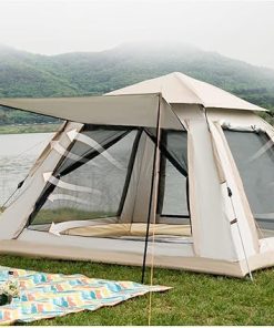 4 Person Waterproof Pop-Up Tent Quick Setup for Camping Hiking