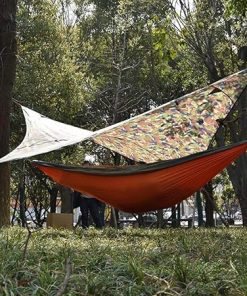 Camouflage Portable Water-Resistant Hammock Tent Tarp Shelter 275cm 2