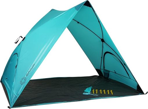 Pismo A-Frame Beach Tent Pop Up Umbrella Shade Aqua Blue