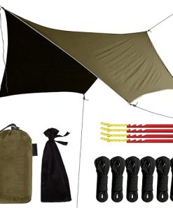 Lightweight Waterproof Rain Fly Tarp Shelter for Hammocks and Camping
