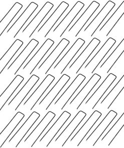 50 Black Zinc Coated U-Nails for Garden Ground Fixing Landscaping