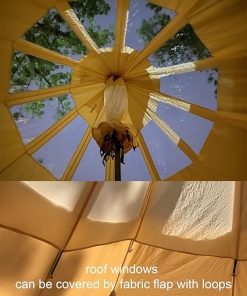 WINTENT 5M Waterproof Star Gazer Bell Tent for 6-8 Persons Camping 2