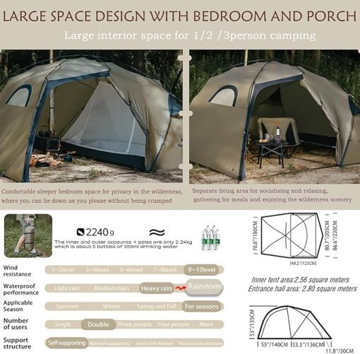 2025 Naturehike Massif 4 Season Tent Waterproof for Camping and Travel - Image 2