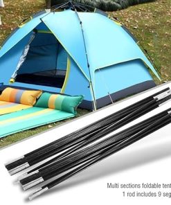 Fiberglass Camping Tent Poles 192.9in Foldable Support for Hiking 2