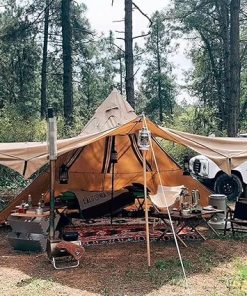 Portable Waterproof Indian Pyramid Tent for 5-8 People Outdoors 2