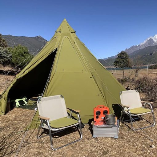Portable Indian Camping Teepee Tent with Stove Hole for Outdoor Use