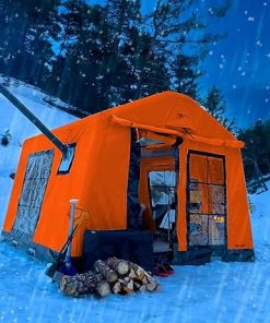 Large Inflatable Glamping Tent for 5-6 People with Stove Jack