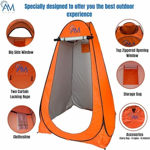 AUDA AUDIM Privacy Tent for Camping Outdoor Shower Toilet and Dressing - Image 2