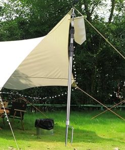 Adjustable Stainless Steel Tent Tarp Poles for Camping and Outdoor Use 2
