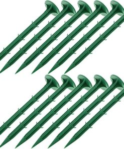 Happyyami 100 Pcs Durable Plastic Ground Stakes for Gardening and Tent