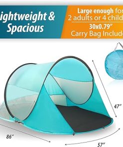 Vaygway Instant Pop-up Beach Tent for 2-4 People Easy Setup 2