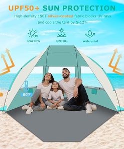 Gorich Portable Beach Tent for 3-6 People with UPF 50 UV Protection 2
