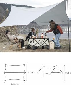 S’more Tent Tarp 420, Waterproof Camping Tarp for Camping Front Porch Awning Rain Fly Tarp for Camping Hiking and Outdoor Activities 2