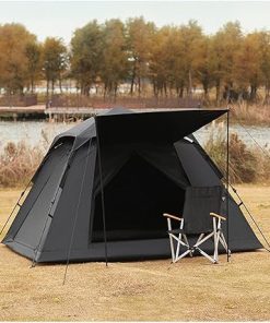 4-Person Waterproof Backpack Tent with 4 Windows Easy Setup