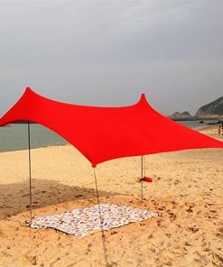 Lightweight Beach Sunshade Canopy Tent with Supports for Outdoor Use 2