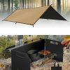 Lightweight Aluminum Camping Stove Windscreen and Oxford Cloth Sunshade