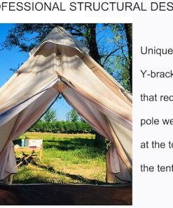 Pyramid Camping Tent for 3-4 People Sun and Rain Proof Outdoor Use 2