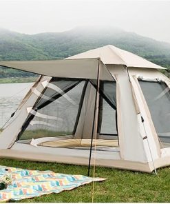 Family Pop-Up Tent for 4 People Waterproof Insect-Proof Quick Setup