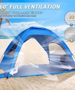 Portable Double-Door Beach Tent UPF 50 Sun Shelter for Camping 2