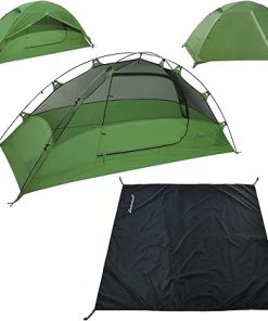 Clostnature Crux 1-Person Tent for Backpacking – 7’3” x 2’8”x 3′ Ultralight Waterproof Camping Tent with Matching Tent Footprint, One Person Easy Setup Tent with Camping Tarp for Outdoor, Hiking